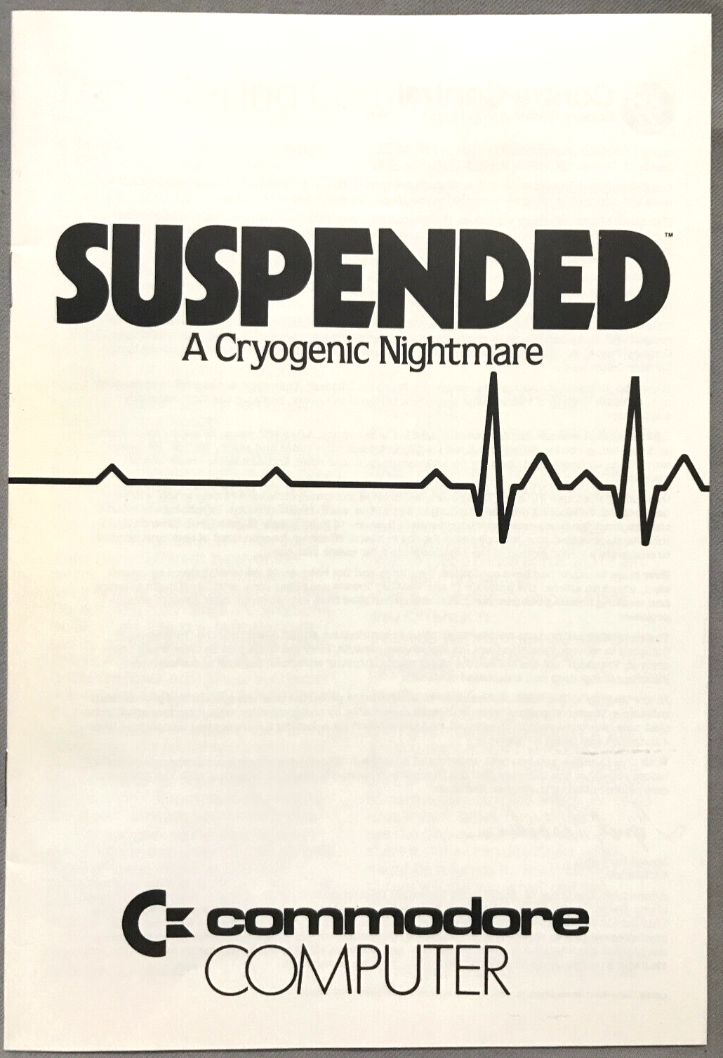 InfoCom Suspended Text Adventure Game version C64 Commodore published 1983 NIB