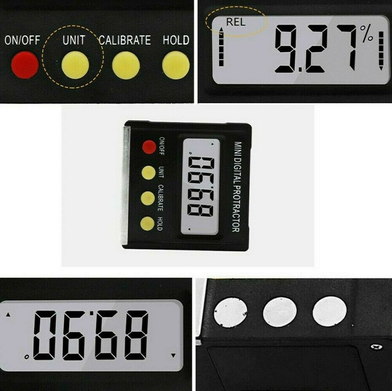 Digital LCD Protractor Gauge Level Box Angle Finder Inclinometer Magnet Meter US