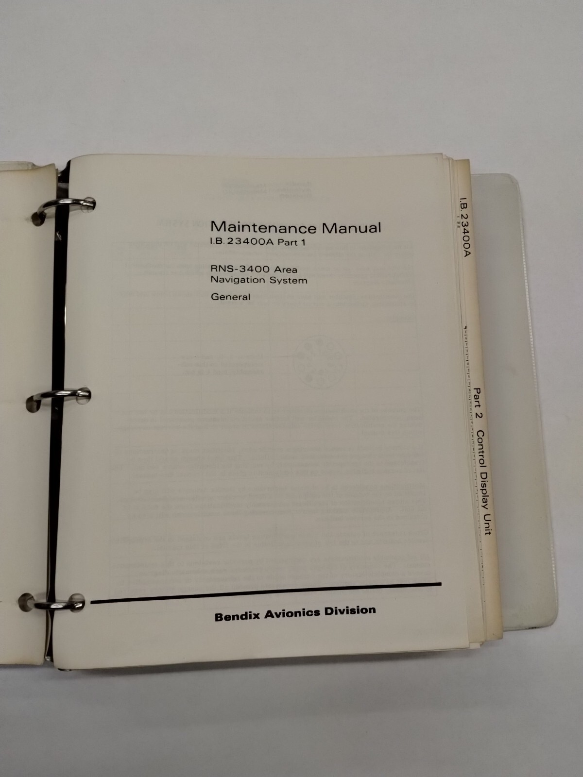 Bendix RNS-3400 Area Navigation System Maintenance Manual July 1973-Original