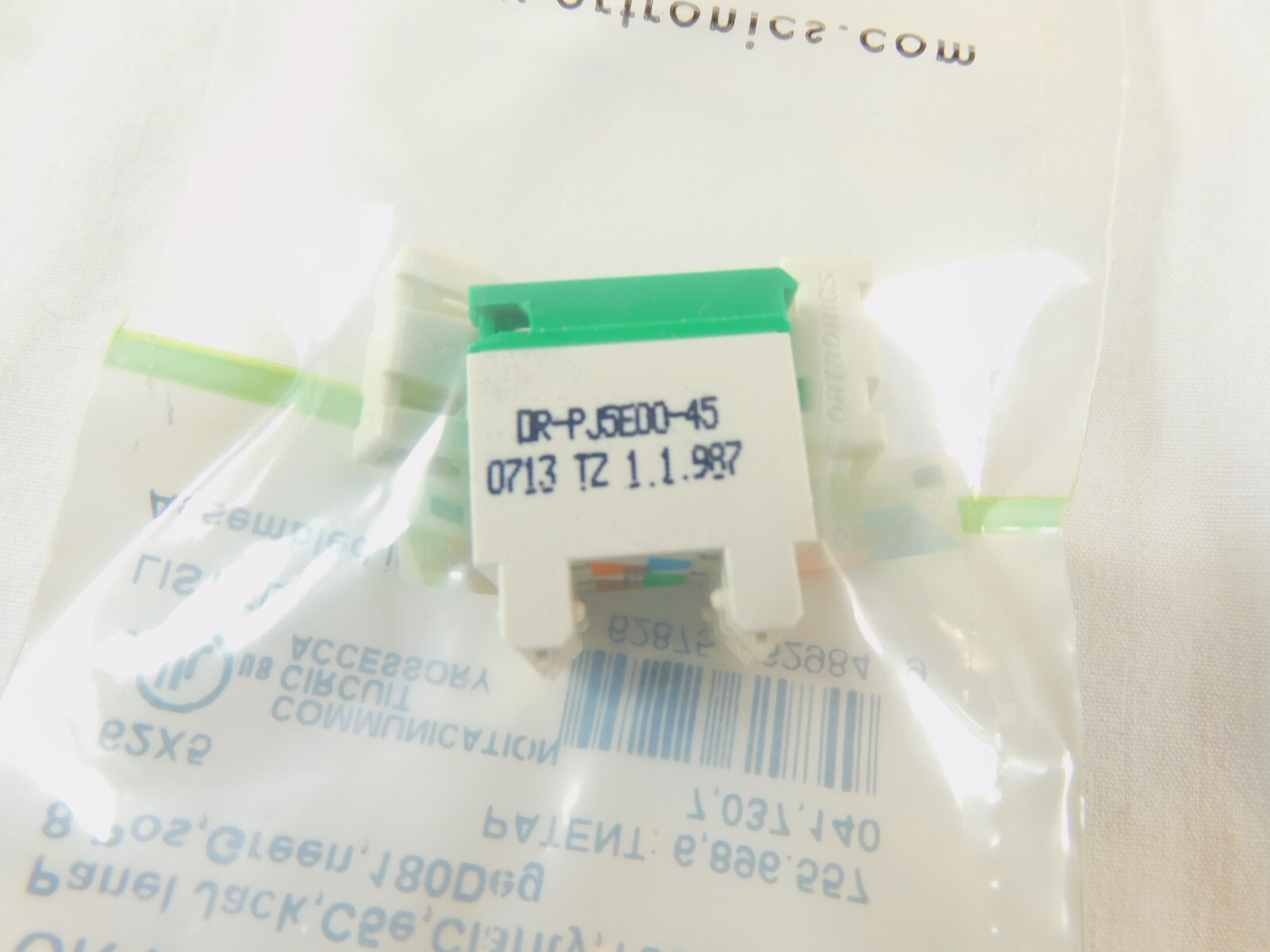 Clarity Cat5e Panel Jack Green T568A/B PJ5E00-45 Ortronics High Density NEW