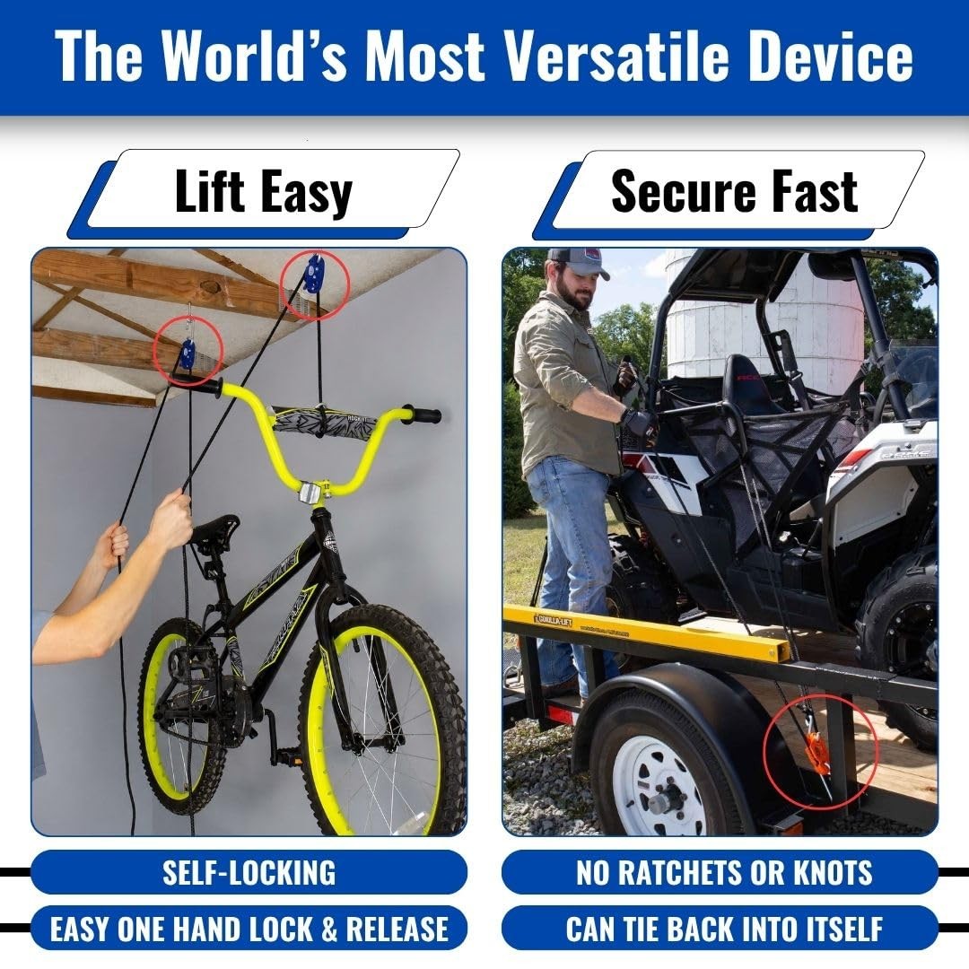 3/8 Inch Heavy Duty Self-Locking Down System, Large, Blue