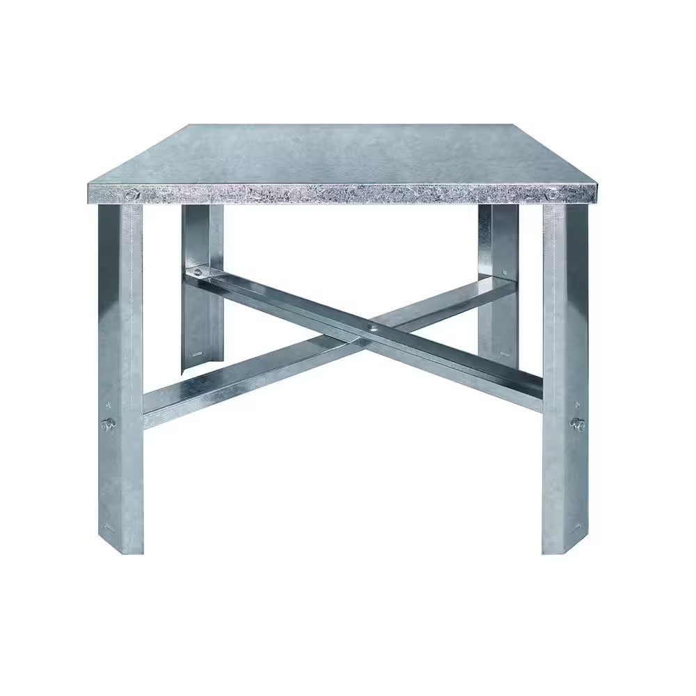 24 In. Square Water Heater Stand in Galvanized Steel, 18 In. Height