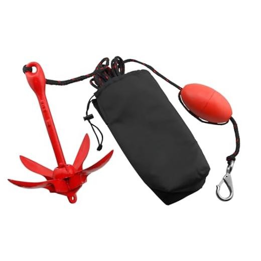 3.5 lb Grapnel Anchor Kit – Folding Anchor with 25 ft Marine-Grade Rope,