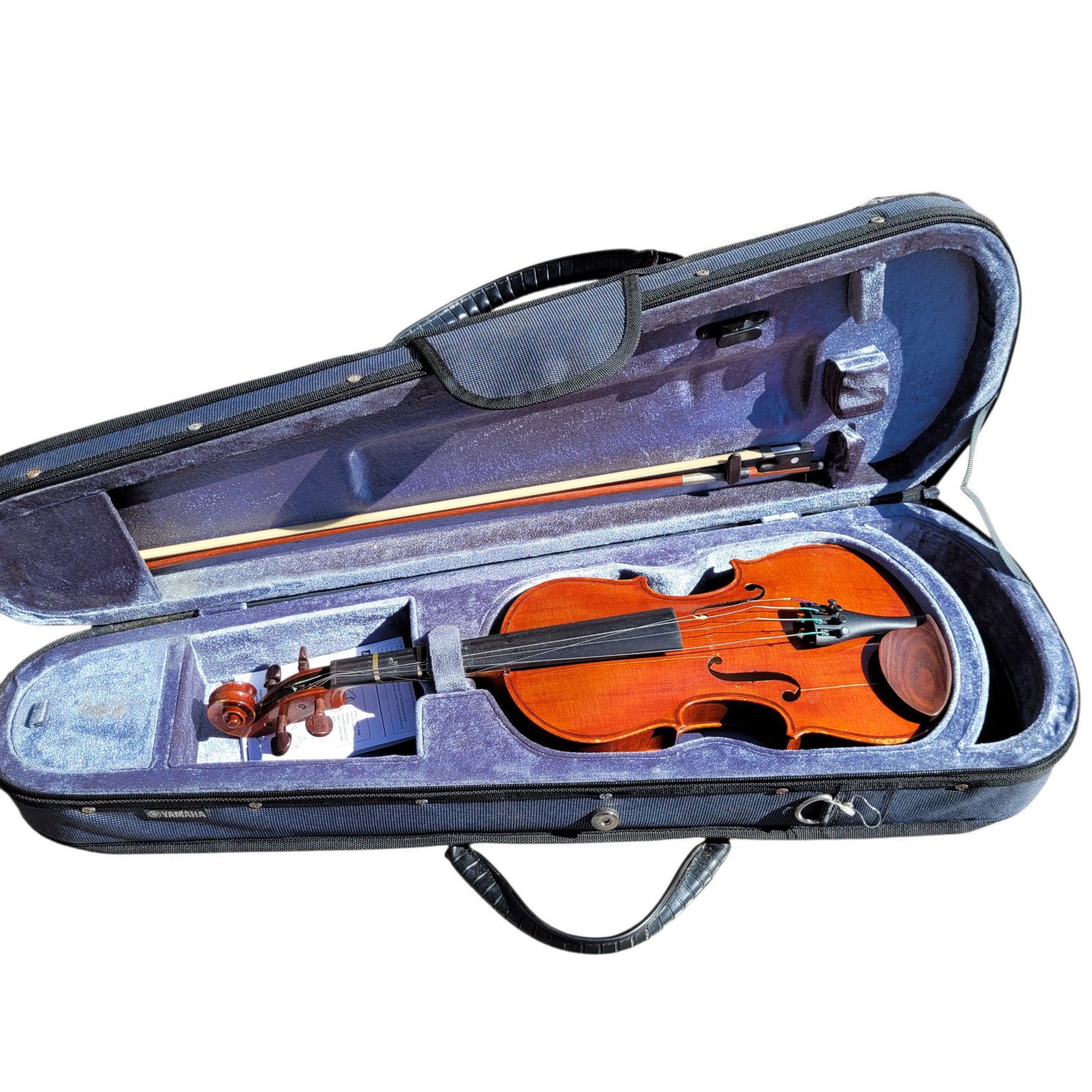 Yamaha V-5 1/2 Violin Fiddle with Hard Case and Bow for Parts or Repair Only
