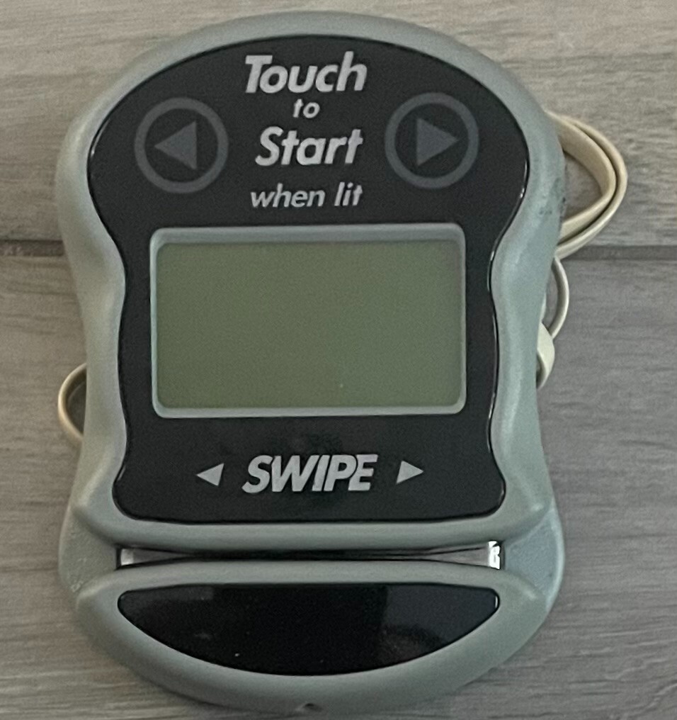 TOUCH TO START WHEN LIT SWIPE CARD  ARCADE , USED