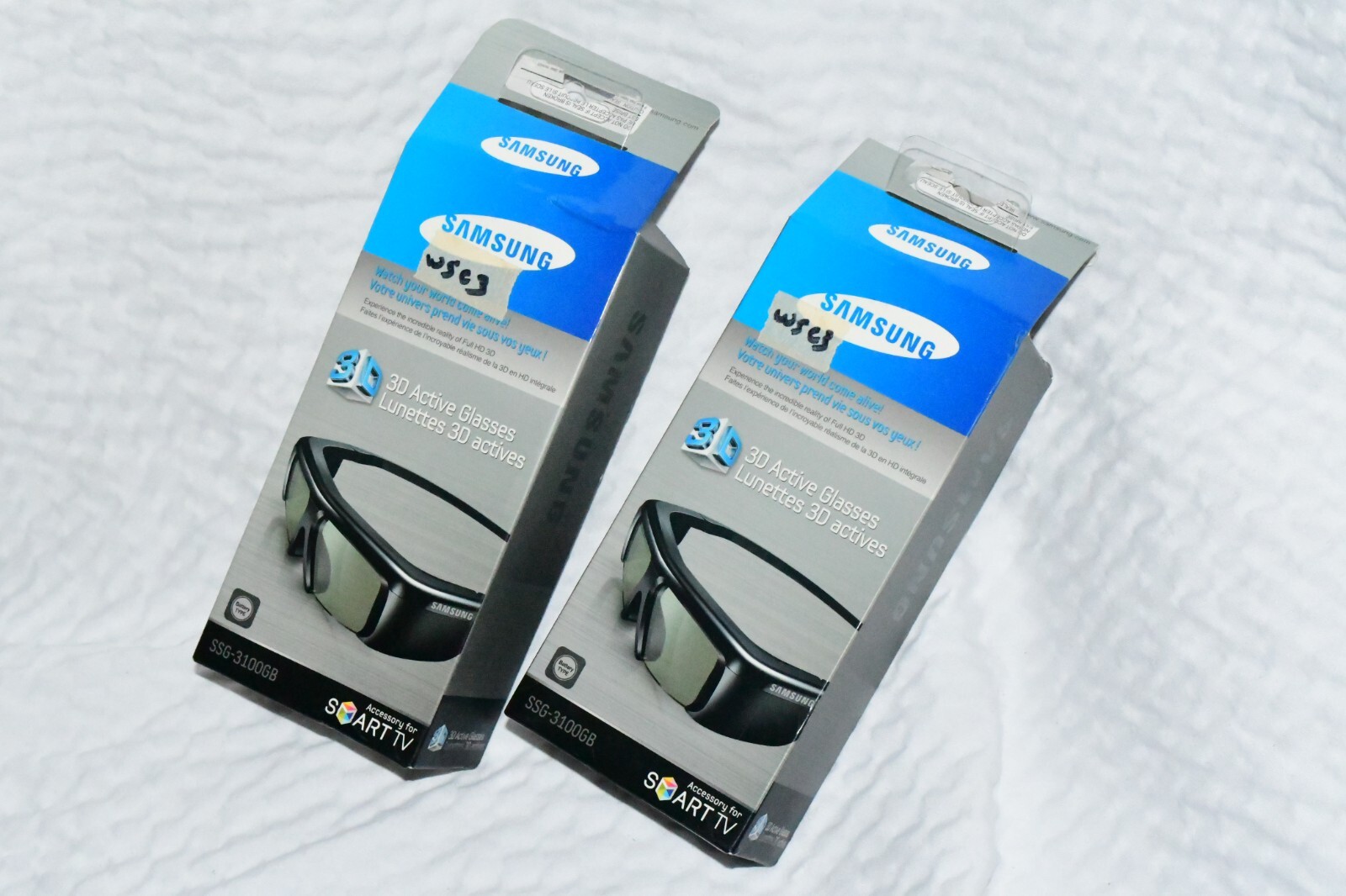 lot 2 Authentic Samsung 3D Active Glasses SSG-3100GB Smart TV 2f