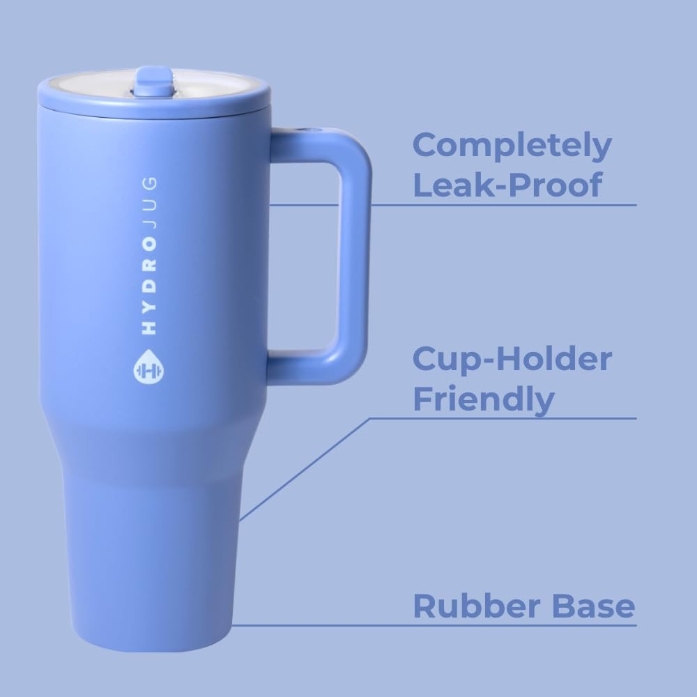 Traveler - 32 Oz Water Bottle with Handle & Flip Straw - Fits in Cup Holder, ...
