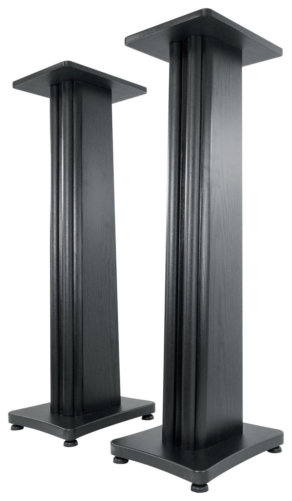 (2) Rockville SS36B Black Wood Grain 36" Speaker Stands Fits Edifier R1280Ts