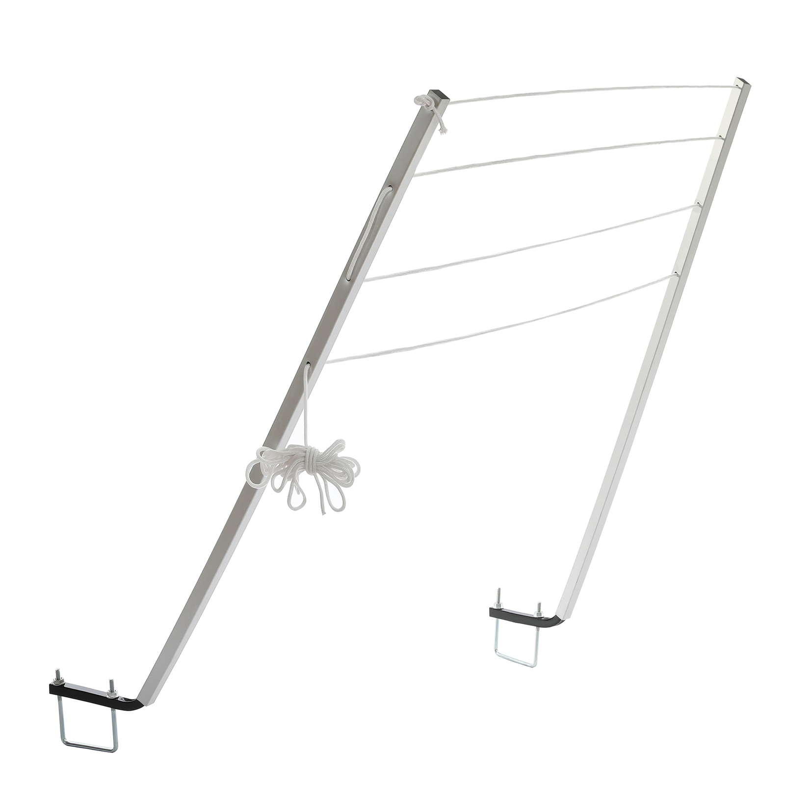 Aluminum RV Bumper Mounted Clothesline w/Hardware Fit 4" square RV bumpers