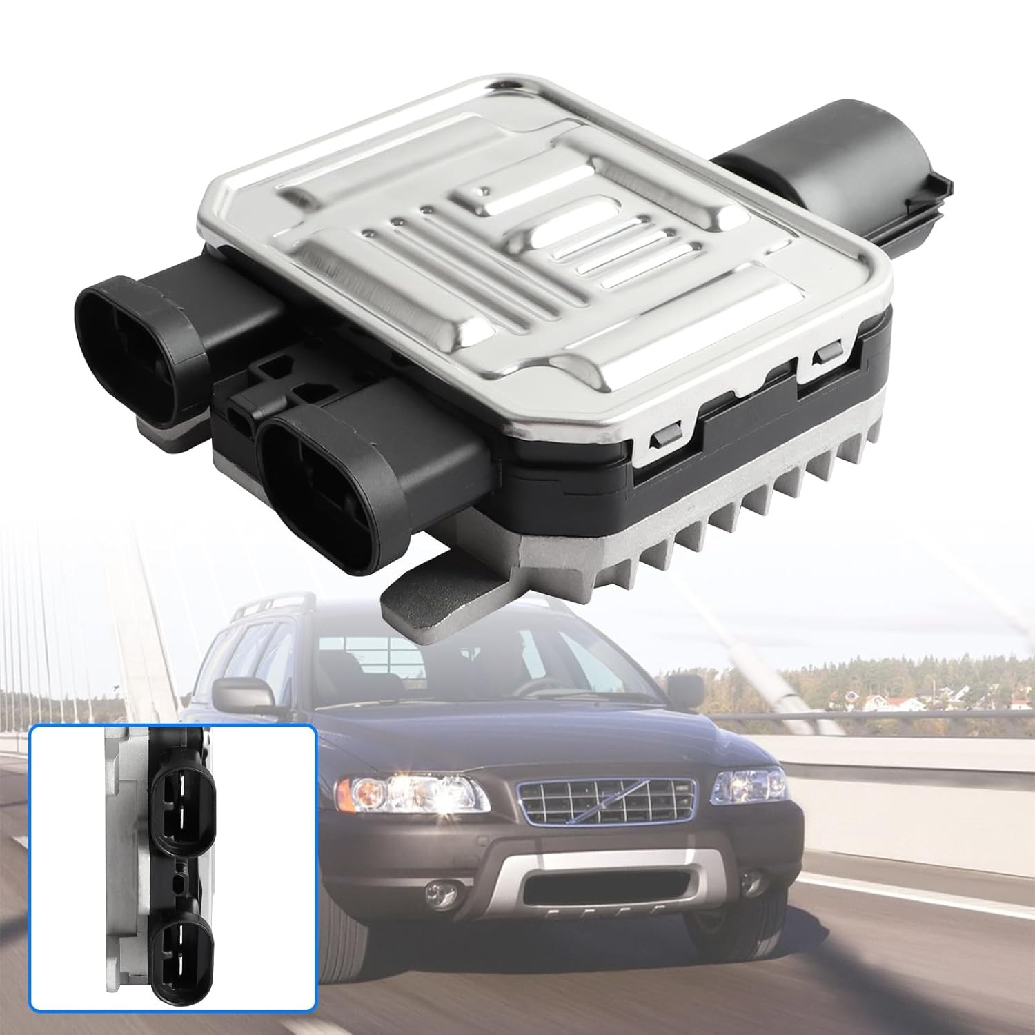 Volvo S60 S80 V6 Cooling Fan Control Module Upgraded w/Connector Compatible
