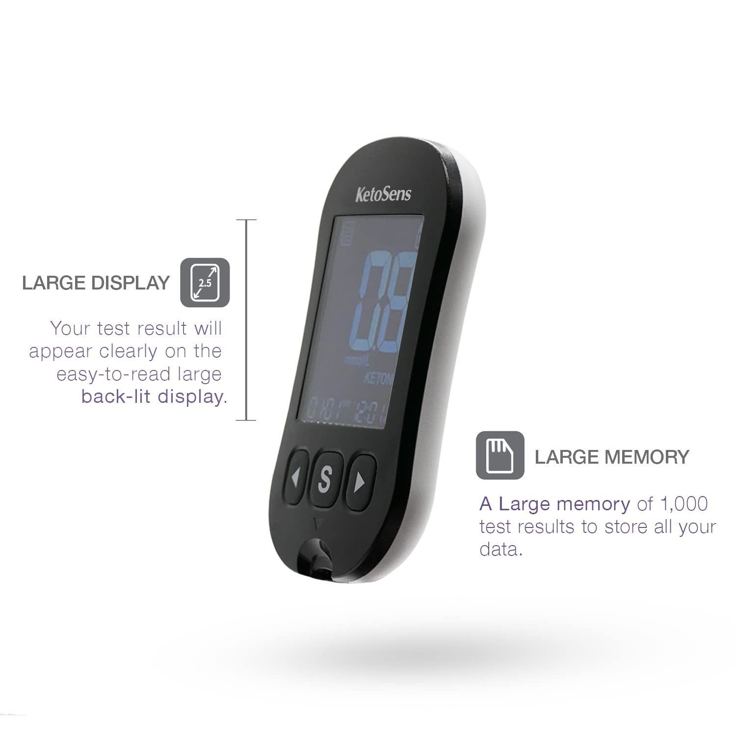 Blood Ketone Monitoring Starter Kit: Ideal for Keto Diet with App. Includes 1...