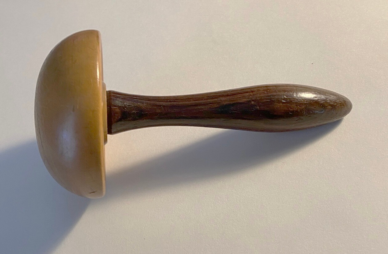 Vintage Small Sock Wooden Darner - abt 4 1/4" long x 2" top