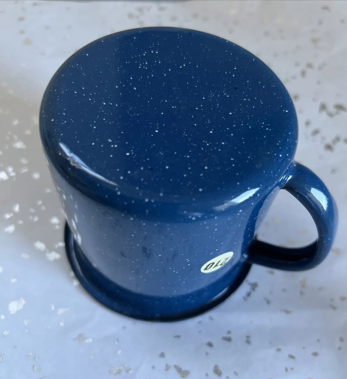 Blue Speckled Enamel Mug Enamelware Hiking Camping Tin Cup Small New