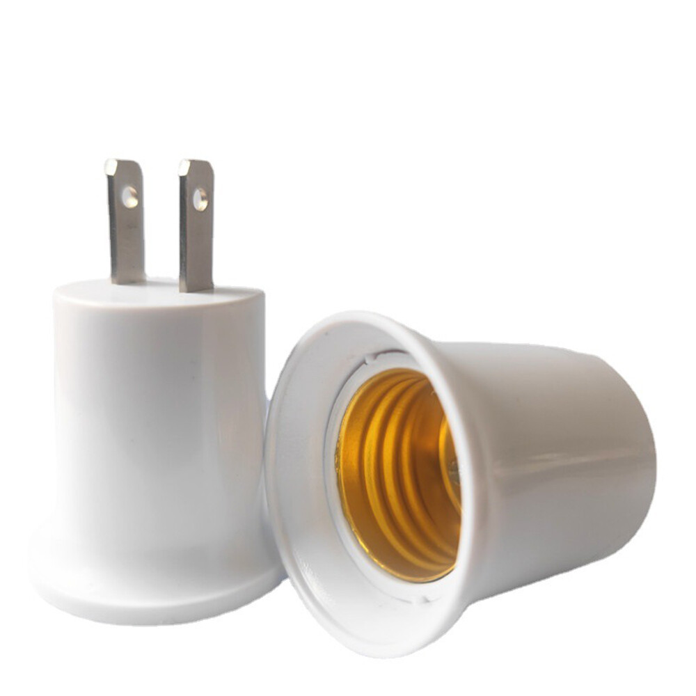 2-10Pcs 110V Outlet to E26/E27 Socket Adapter Plug-In Light Bulb Socket Convert