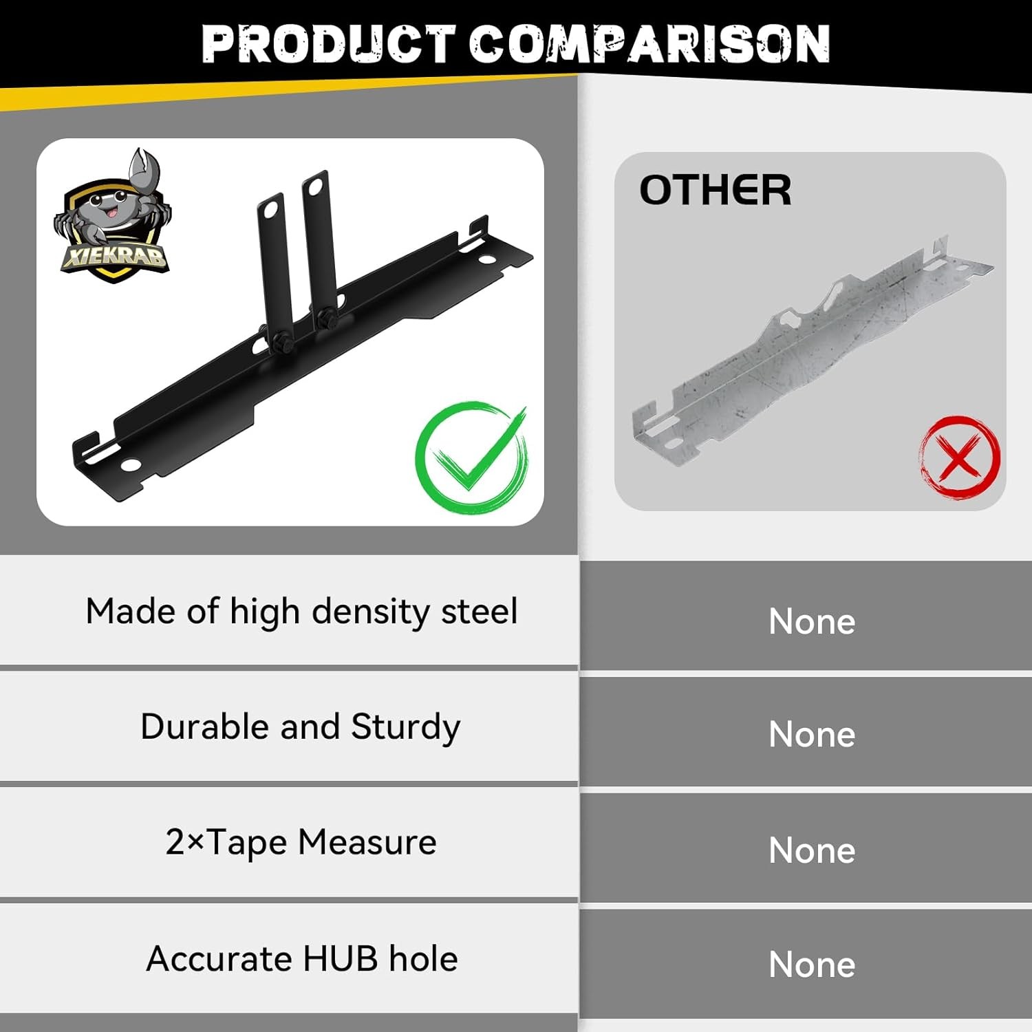 Upgraded Heavy-Duty Steel Wheel Alignment Tool Kit Collapsible Toe Alignment