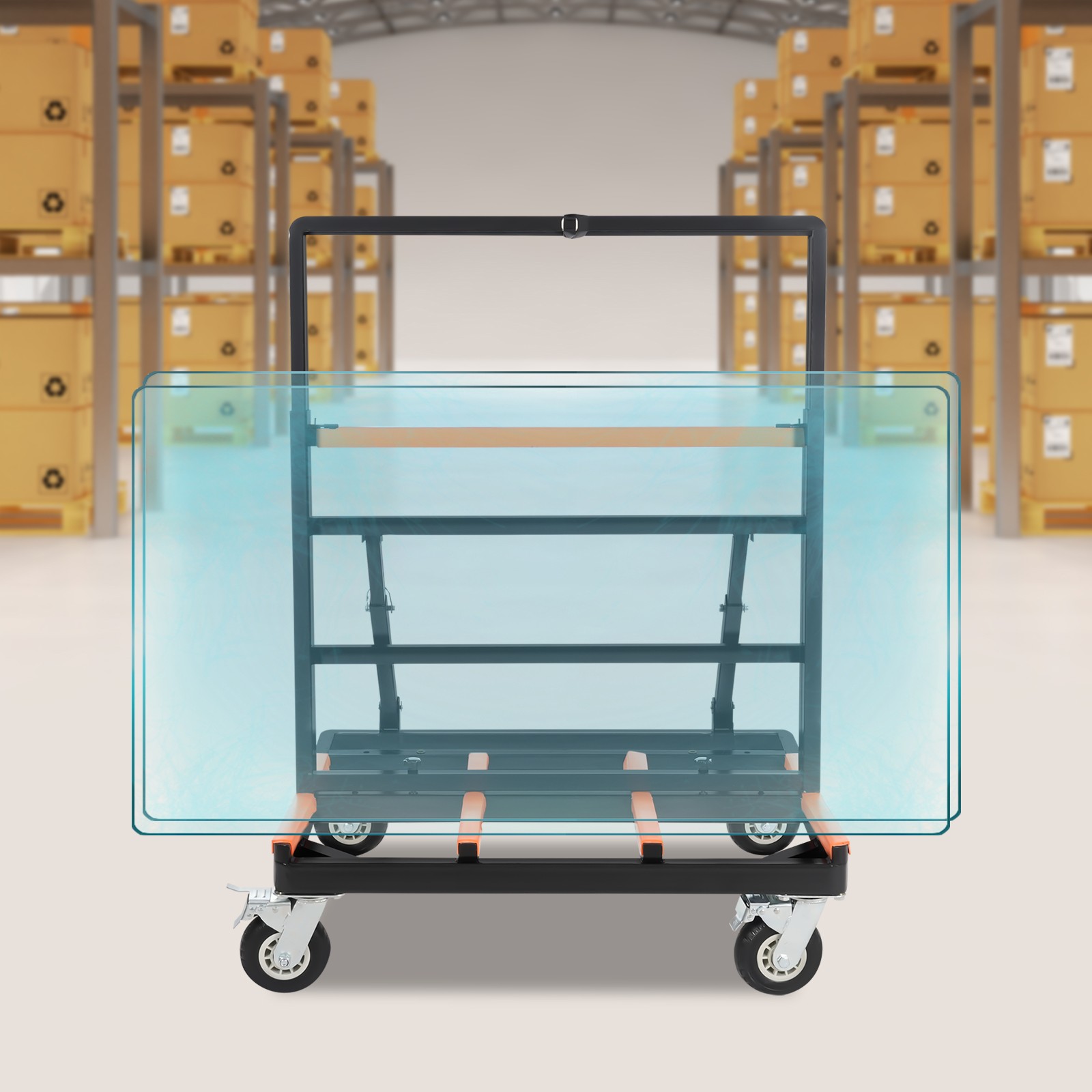2200lbs Drywall Sheet Cart Folding Plywood Panel Dolly Trolley Truck 4 Wheels