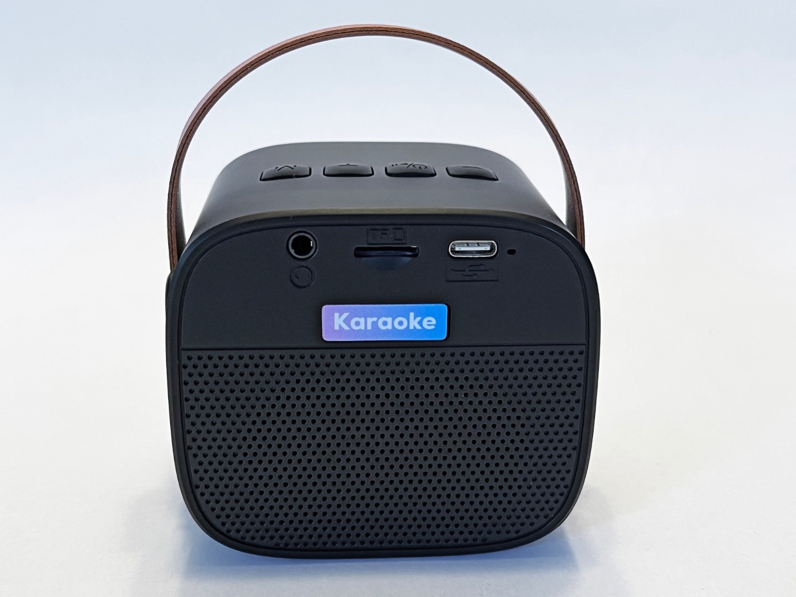 Mini Karaoke Machine, Speaker and 2 Wireless Microphones, Black