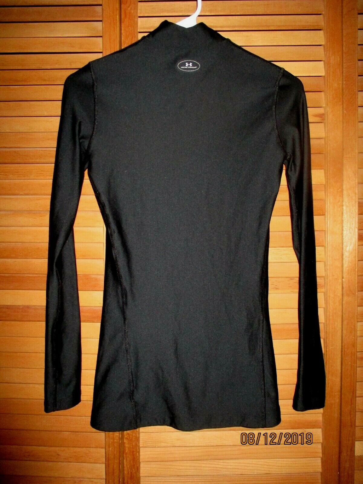 MENS UNDER ARMOUR COMPRESSION LONG SLEEVE TOP--BLACK--SIZE SMALL