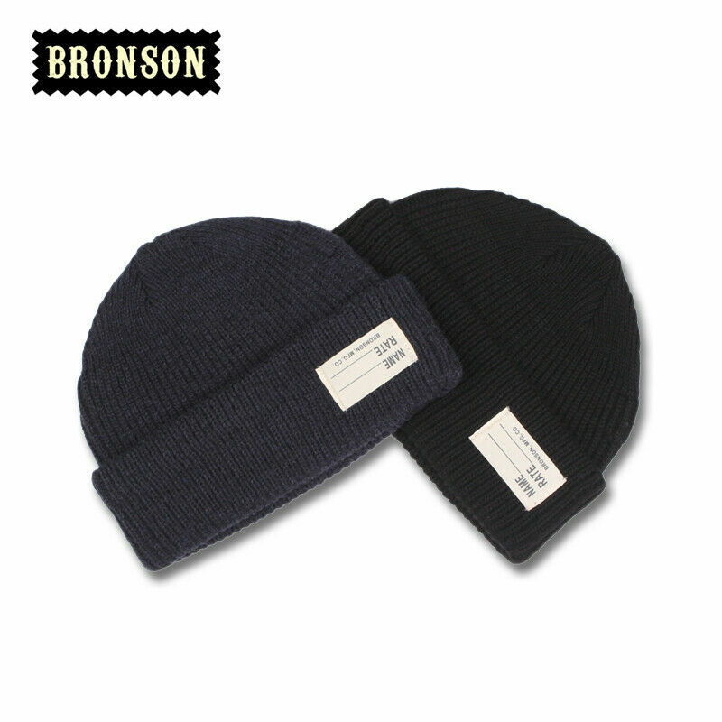 Bronson Retro WW2 USN Watch Cap Winter Vintage Naval Wool Cap Beanie Knitted Hat
