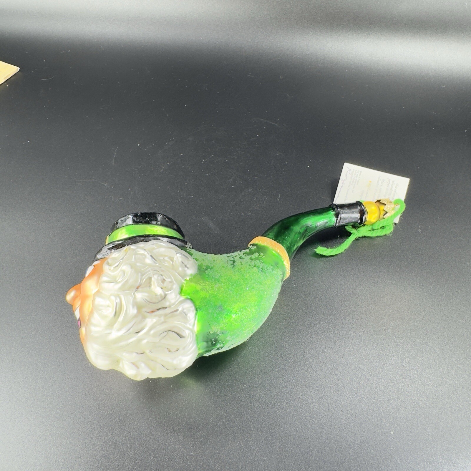 Christopher Radko Lucky Pipe Ornament Leprechaun Irish St Patricks W Sticker