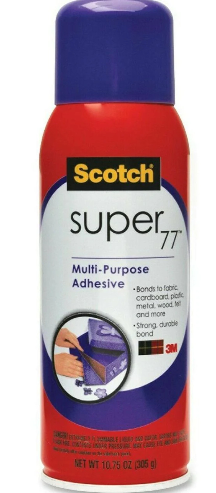 Scotch Super 77 Multipurpose Spray Adhesive 10.7 oz ( 7724 ) Free Shipping