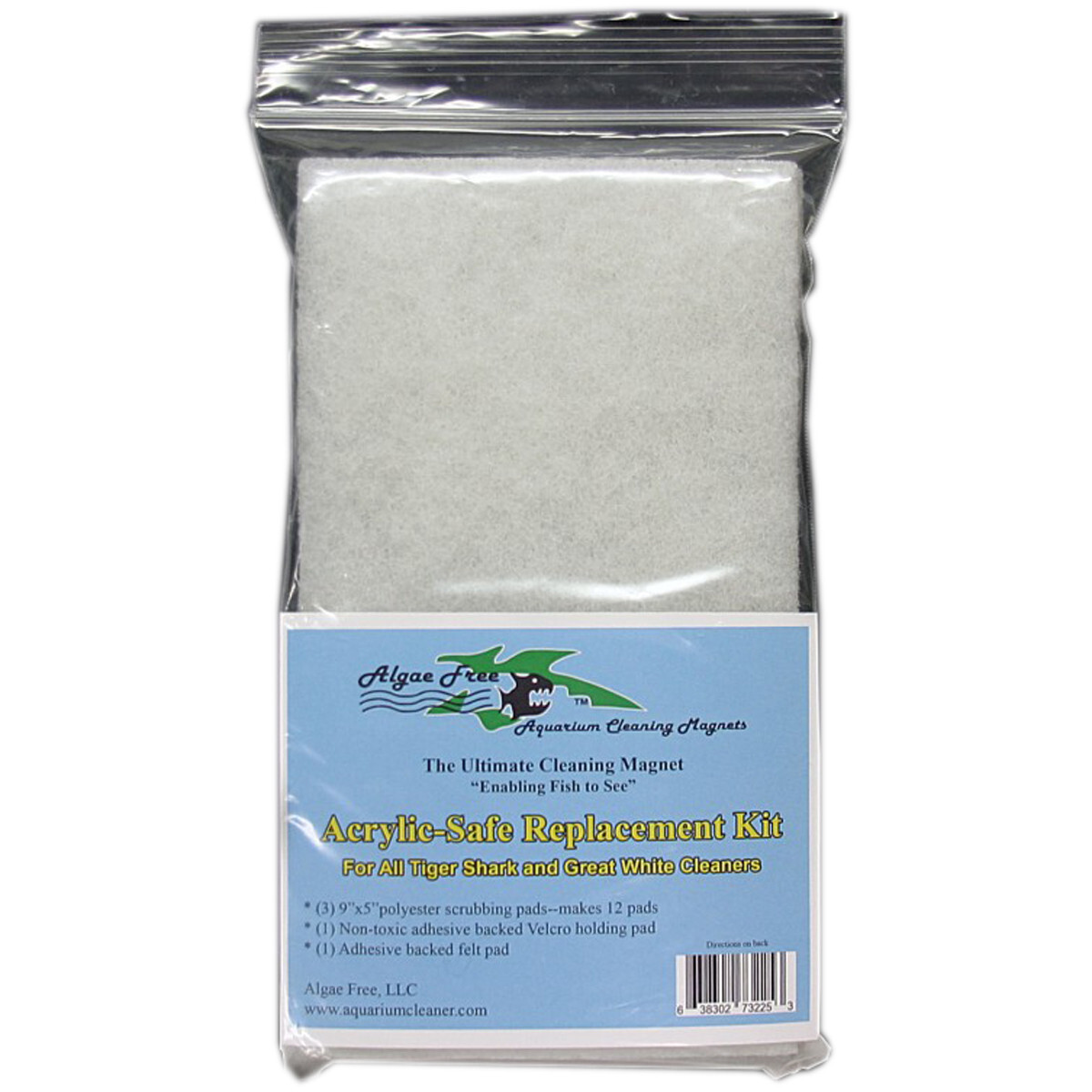 Algae Free Large Glass Pad Kit for Tiger Shark & Great White Algae Scrapers
