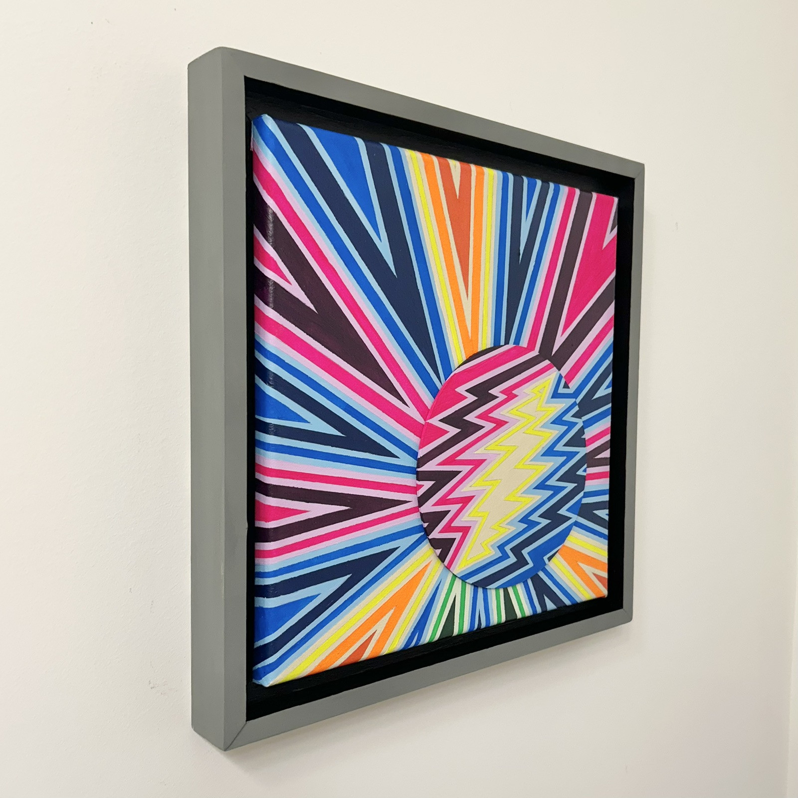 Grateful Dead Op Art Lightning Bolt Painting, Dead & Company, 13 Point