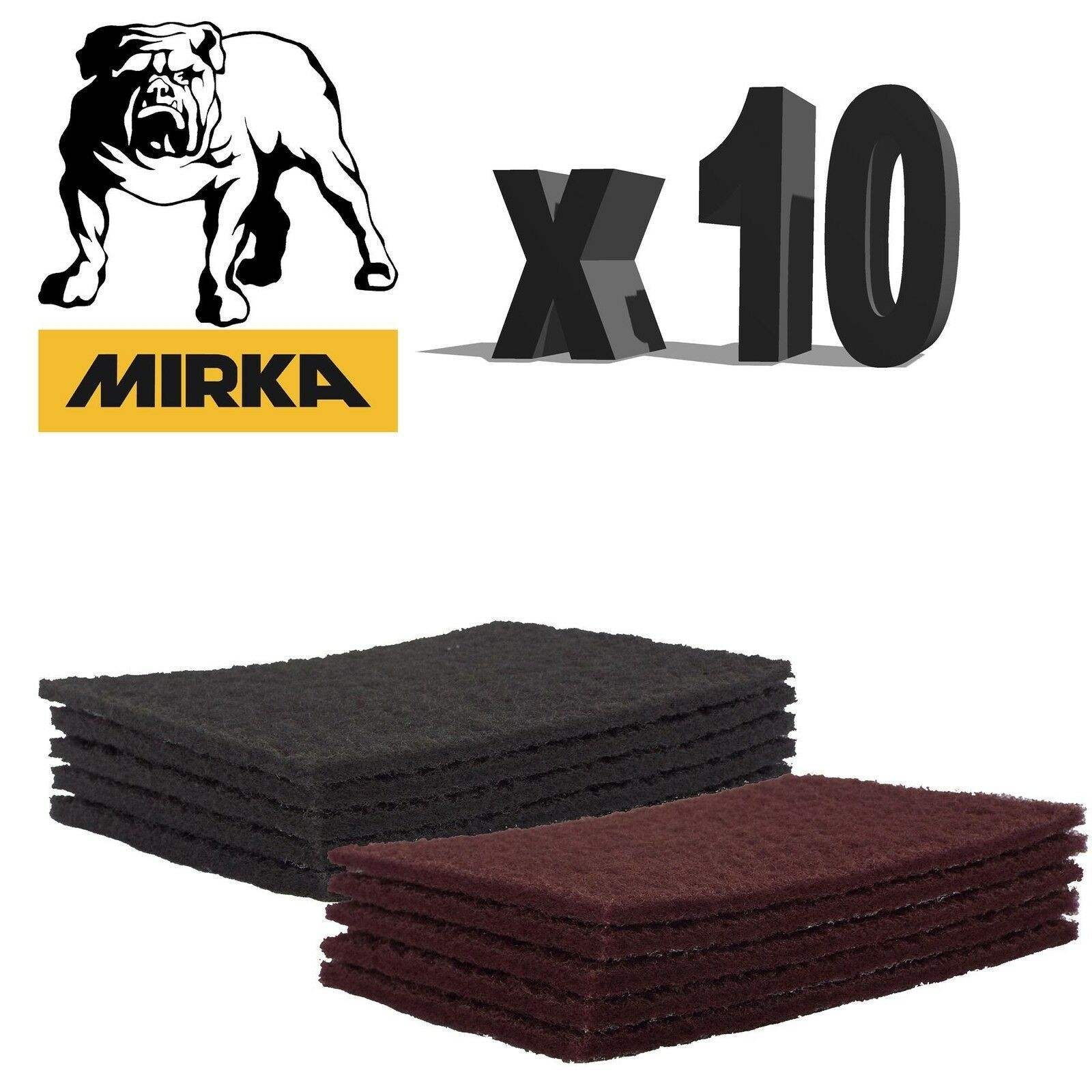 Mirka Mirlon Abrasive Finishing Pads Scotch Ultra/Very Fine Grey/Red x 10