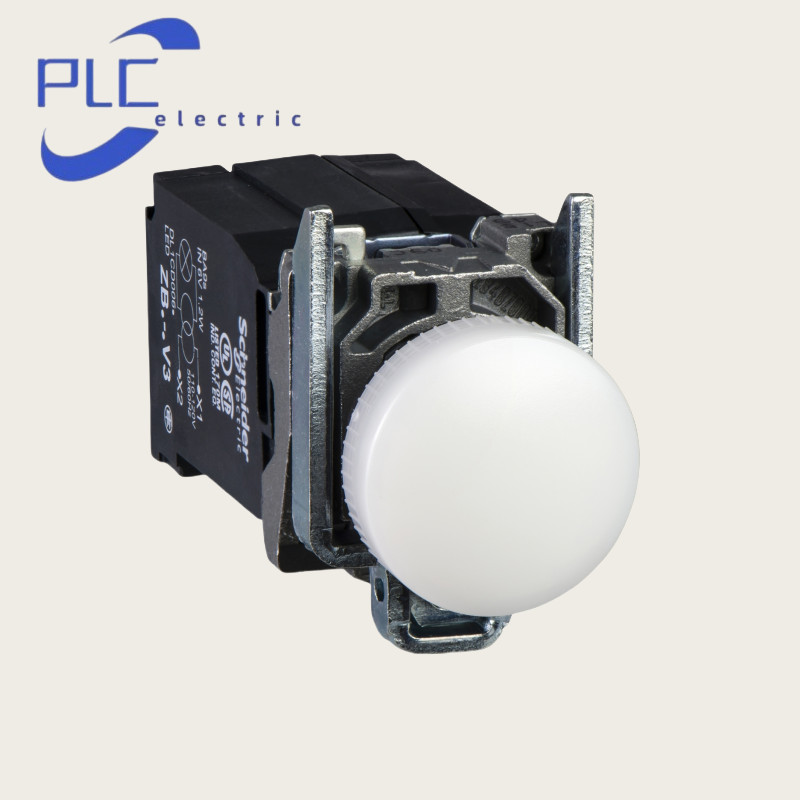 NEW Schneider XB4BV8B1 Pilot Light Harmony XB4 white with plain lens 400V