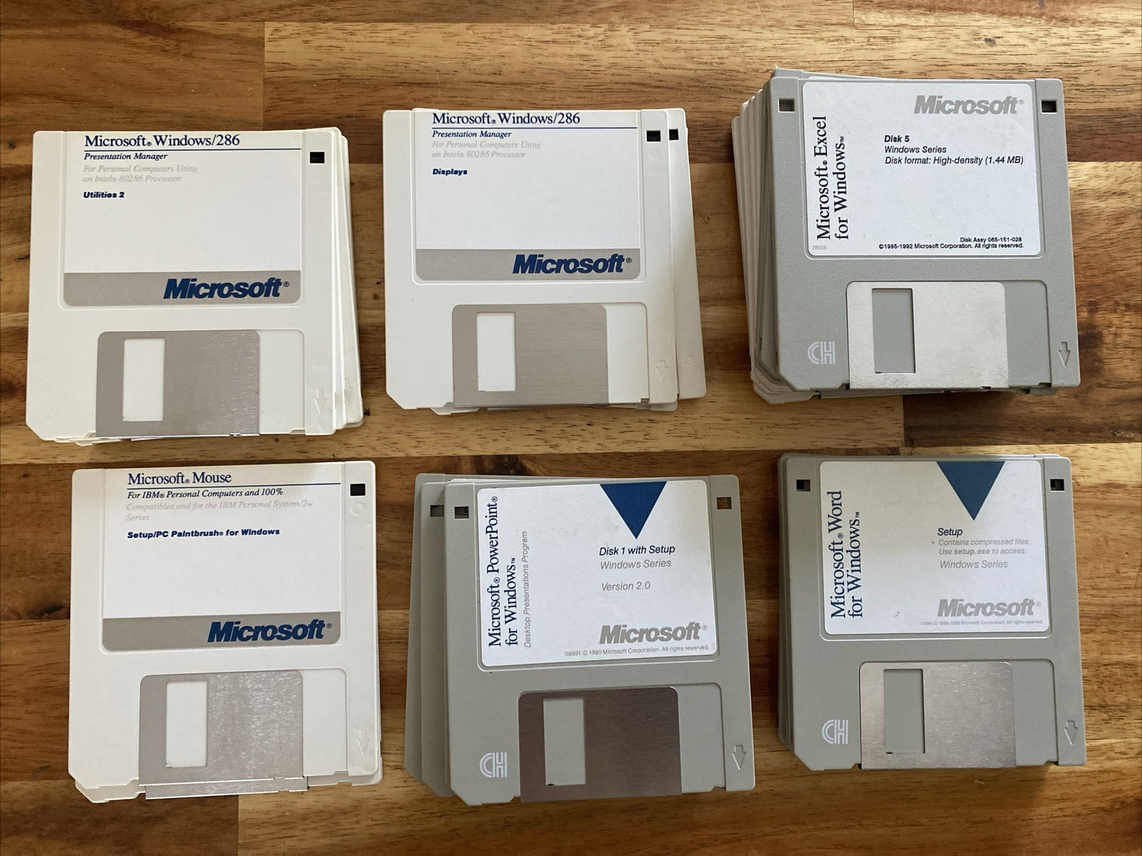 Lot of 26 Vintage Microsoft Windows 3.5 Inch Floppy Disks Excel Windows Power