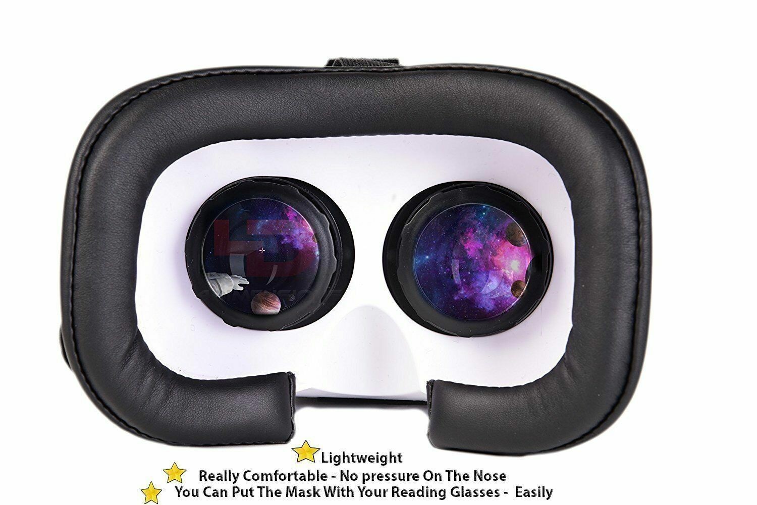 4Dimensions VR Headset Classic White - 3D Virtual Reality Glasses for iPhone/And