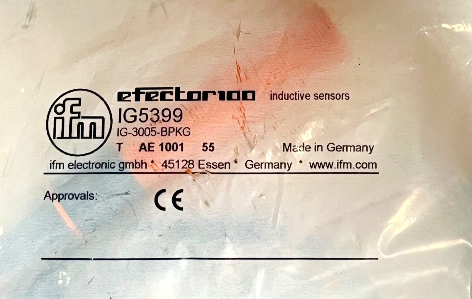 New NIB IFM Efector IG5399 IG-3005-BPKG Proximity Switch