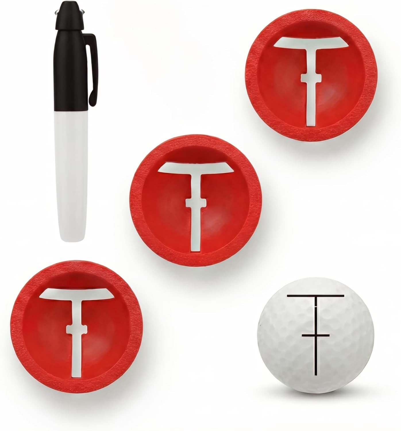 Herramienta Alineacion Golf Marcador Linea + Pluma Pack 3