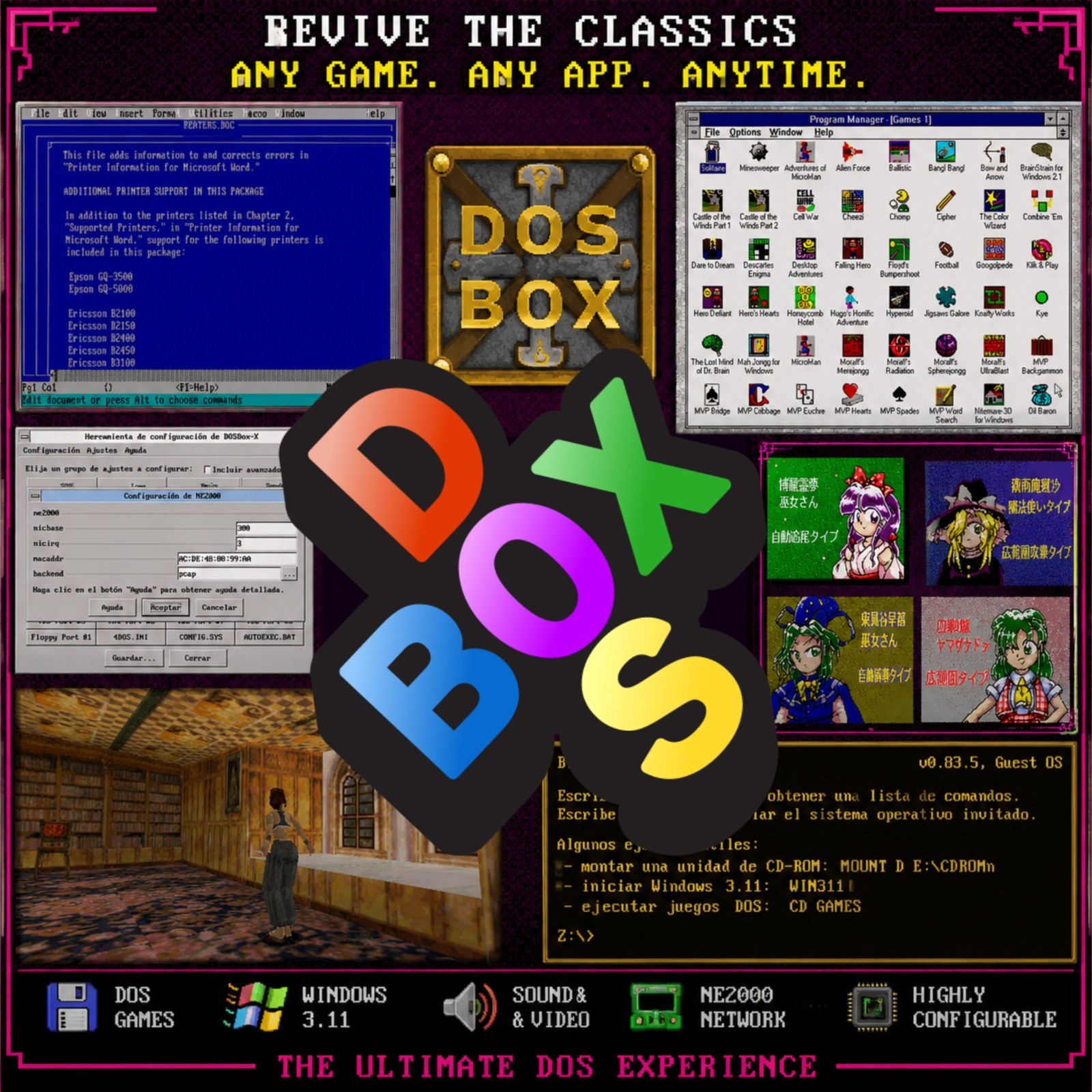 DOSBox & DOSBox-X  - Retro DOS Emulators for Windows & MacOS | USB/DVD COMBOS