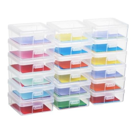 18 Pack Small Plastic Hobby Art Craft Organizer,Plastic Small - 18 Pack