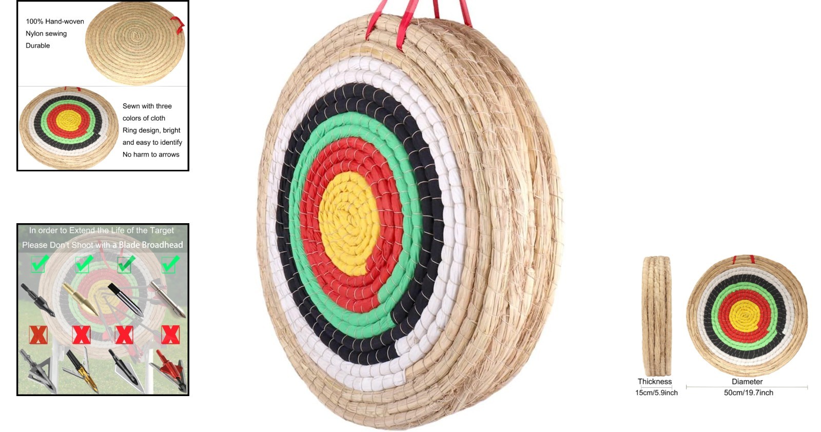 Reusable Straw Archery Target 197 Inches for Shooting Training