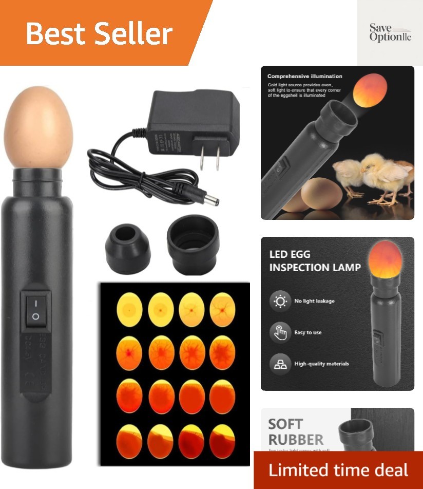 Bright Cool LED Light Egg Candler Tester Candler Candling Lamp, Egg Candler L...