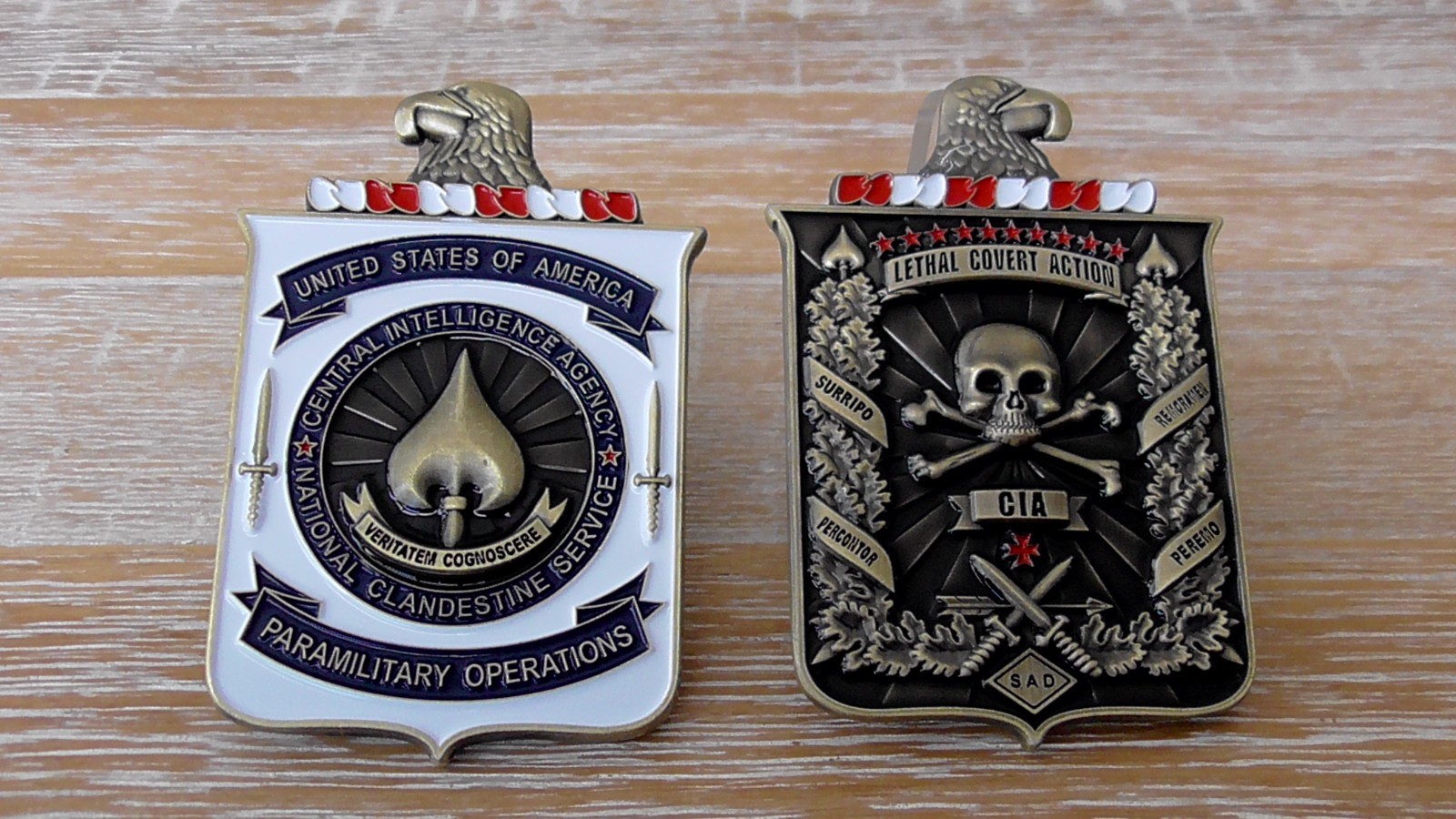 Covert Operations HUMINT Clandestine Paramilitary CIA Challenge Coin