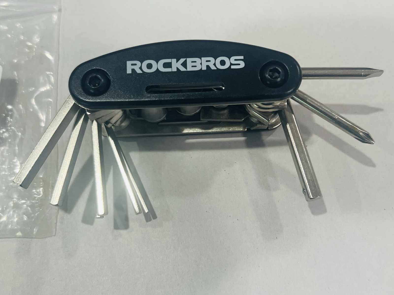 ROCKBROS Bike Repair Tools Bike Pocket Multi Function Folding Tool Black