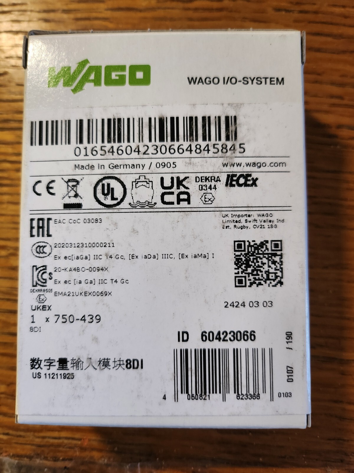 WAGO 750-439 8-channel digital input  Brand New Sealed Fast Free Shipping