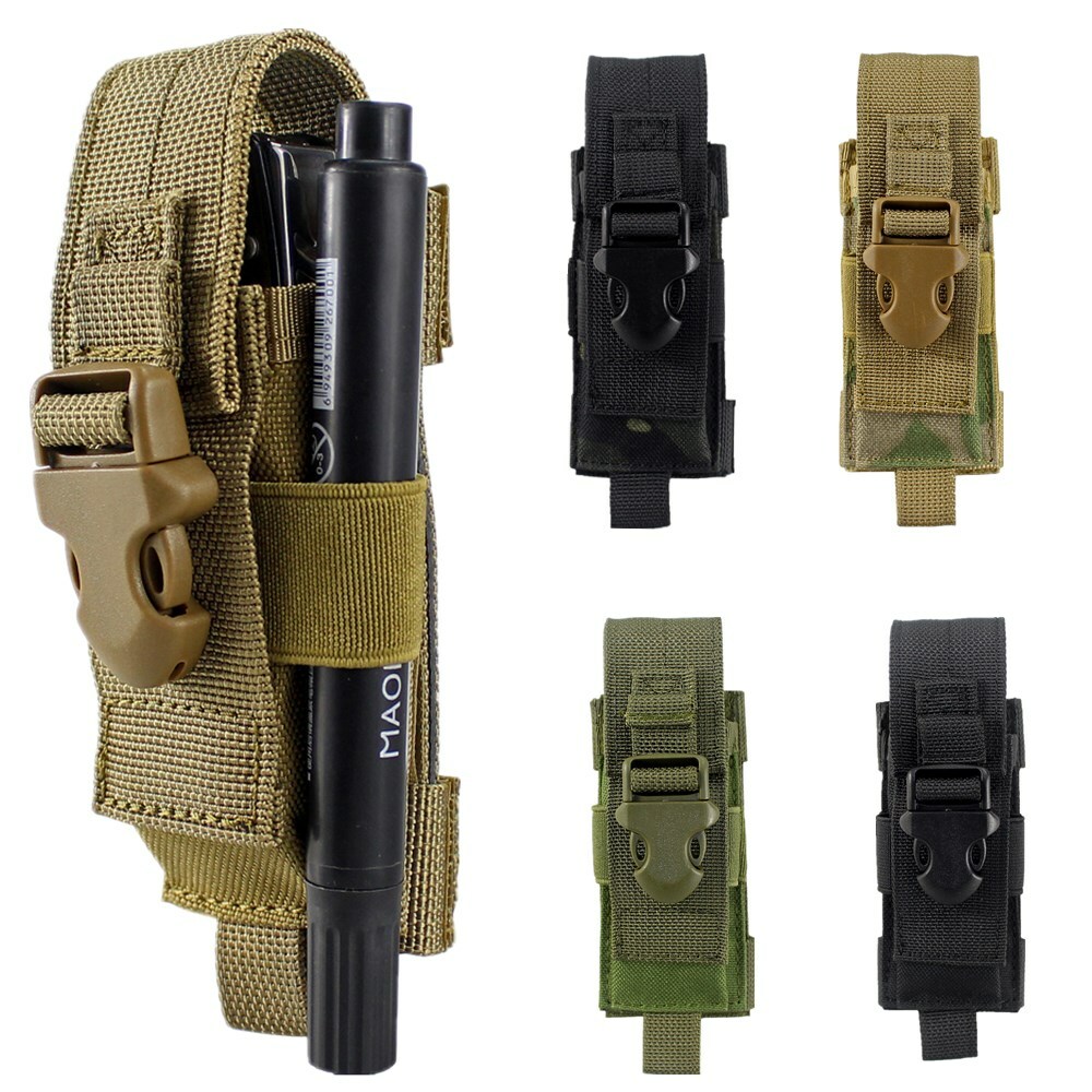Tactical MOLLE Multitool Nylon Pack Utility Pouch for Flashlight Knife Pen Mag