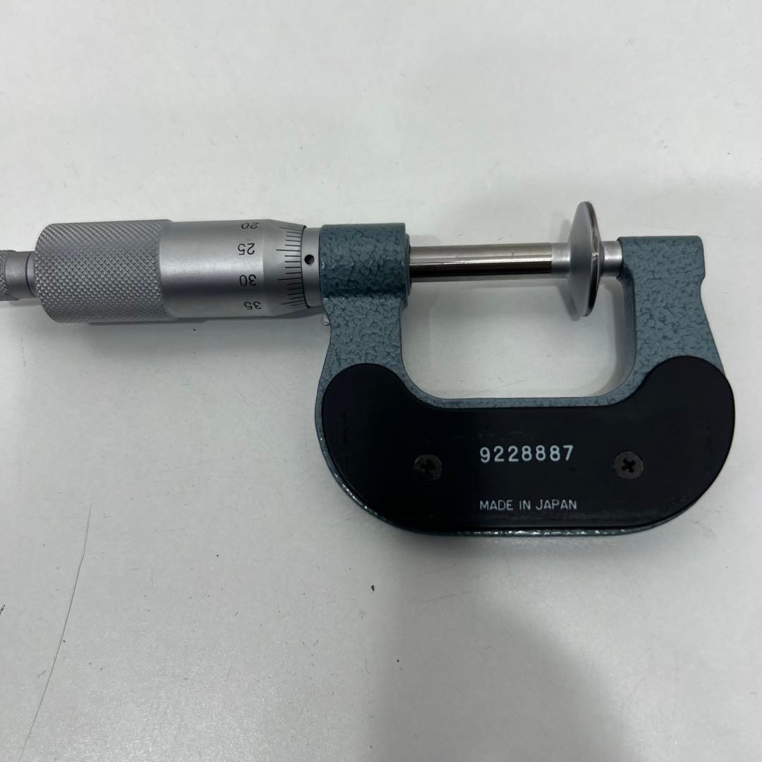 Mitutoyo Disc Micrometer 0-25 mm 0.01 mm with Storage Case Analog Precision Tool