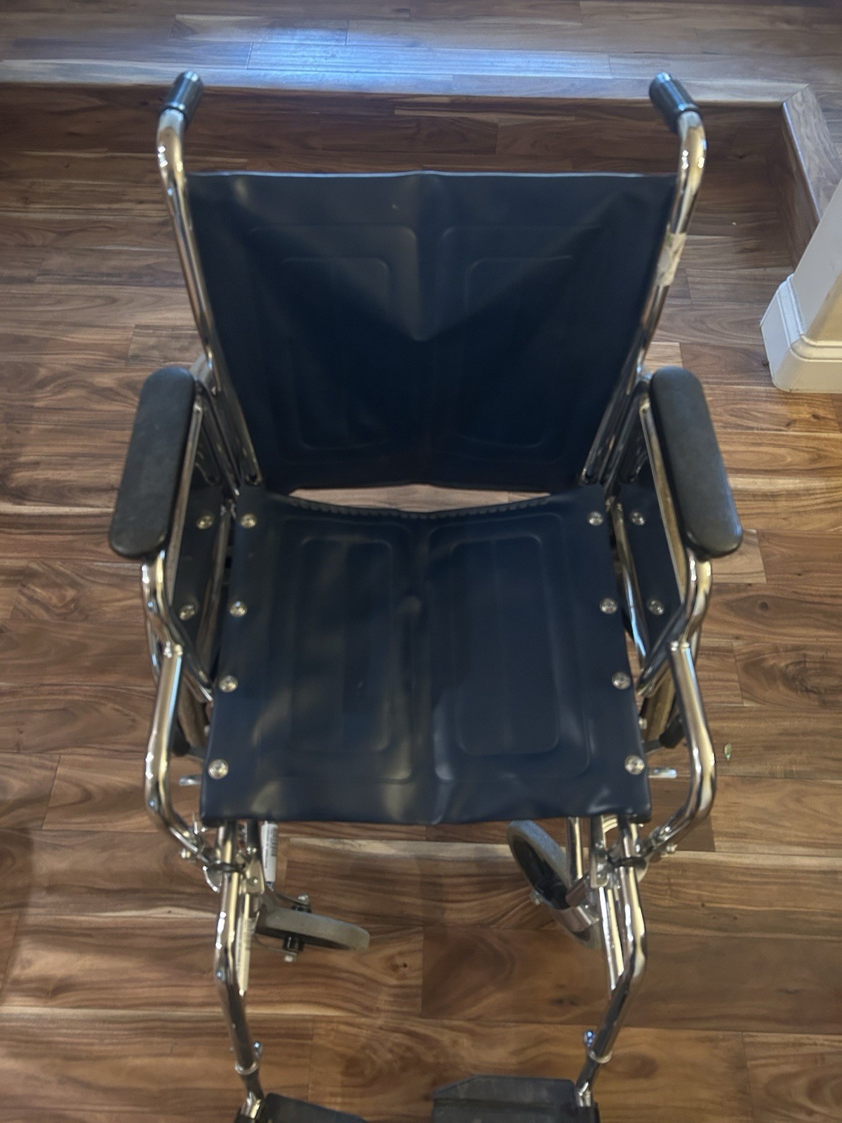Invacare Tracer Manual Wheelchair Blue Steel Foldable Detachable Footrests