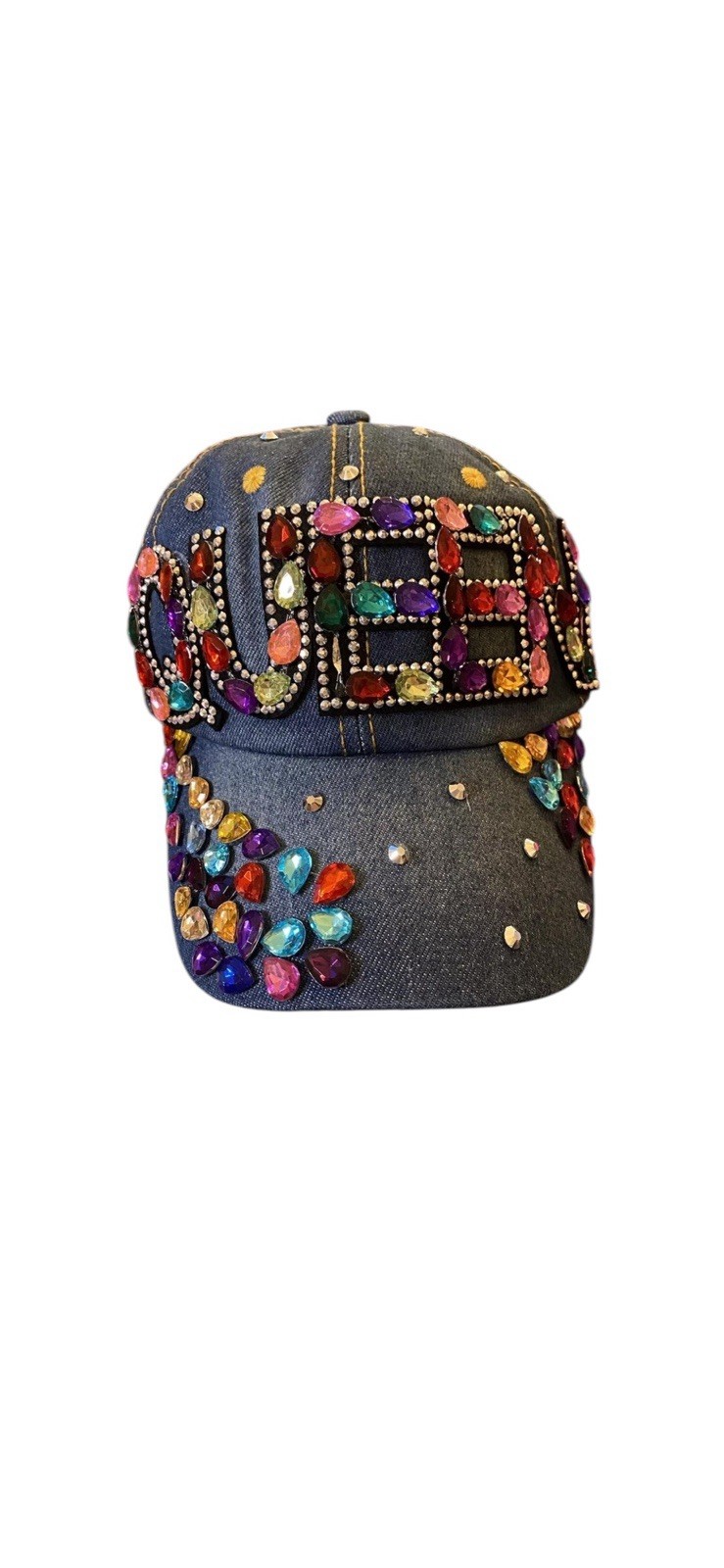 QUEEN Rhinestone & Jeweled Jean Boutique Ball Cap