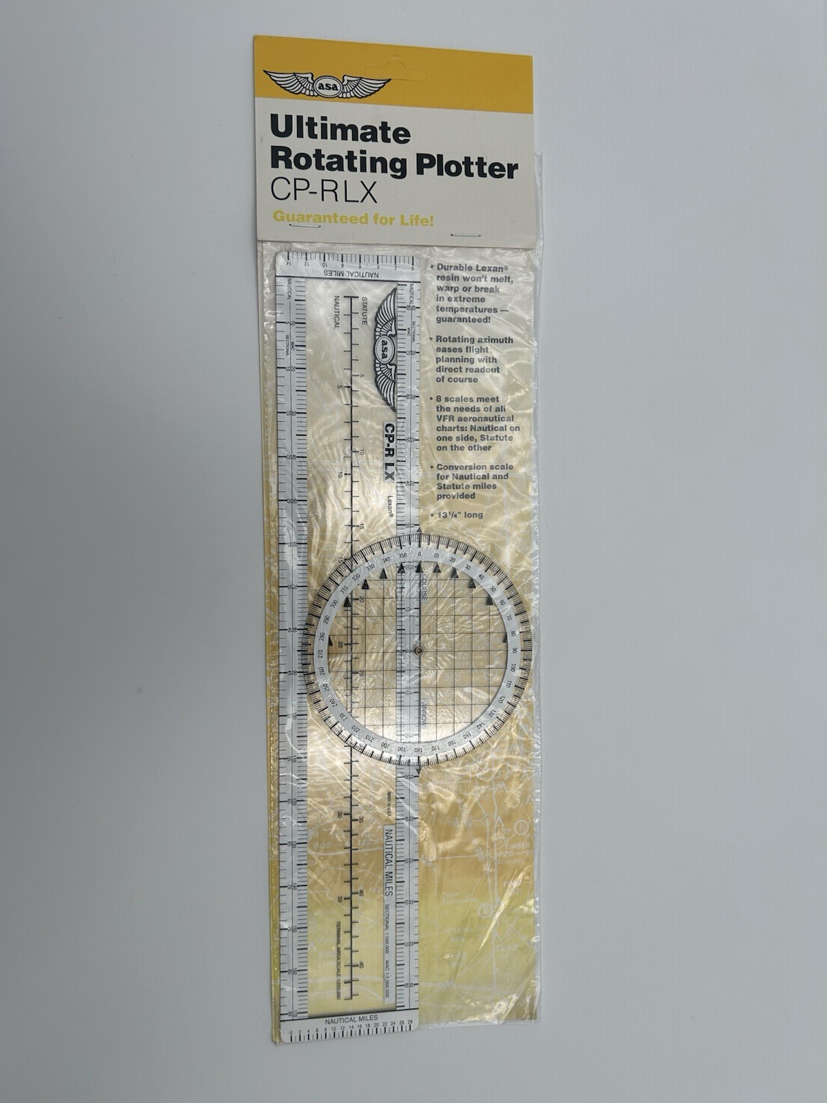 ULTIMATE ROTATING PLOTTER  AERONAUTICAL CHART VFR NAV. by ASA p/n ASA-CP-RLX