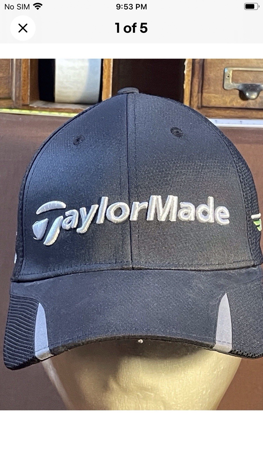 Taylor made TMAX gear RBZ  11 S golf ballcap black adjustable breathable spandex