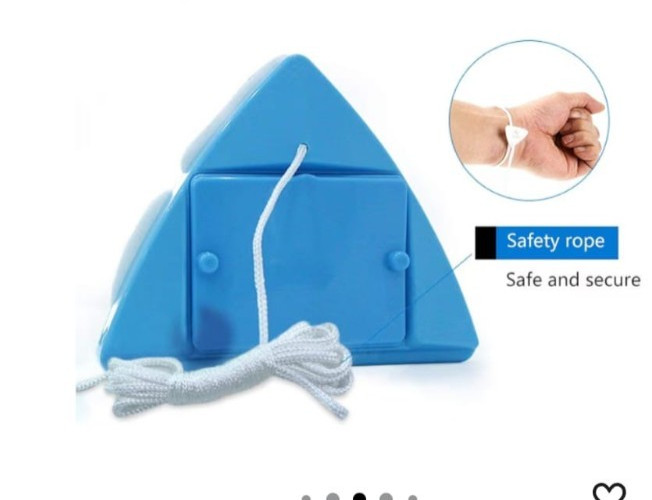Double-Sided Magnetic Window Cleaner 5-Gear Glider Tool Blue
