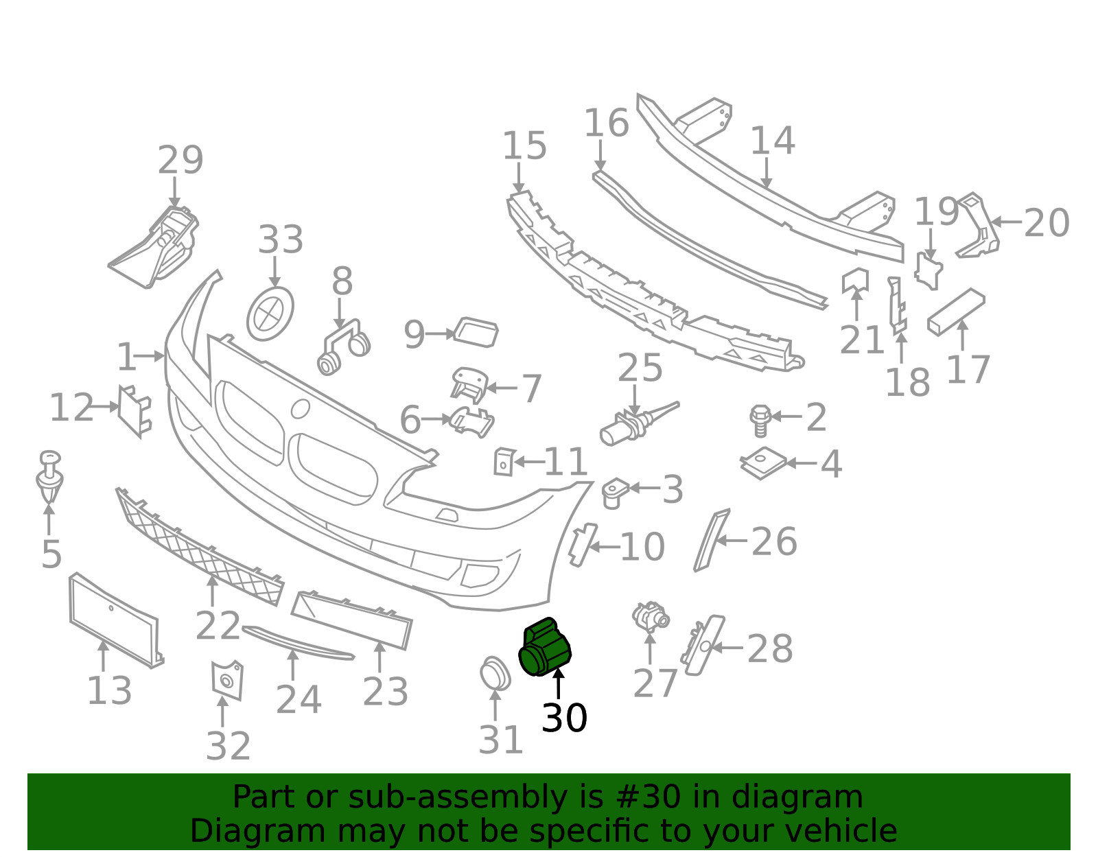 Genuine BMW Park Sensor 66-20-9-233-031