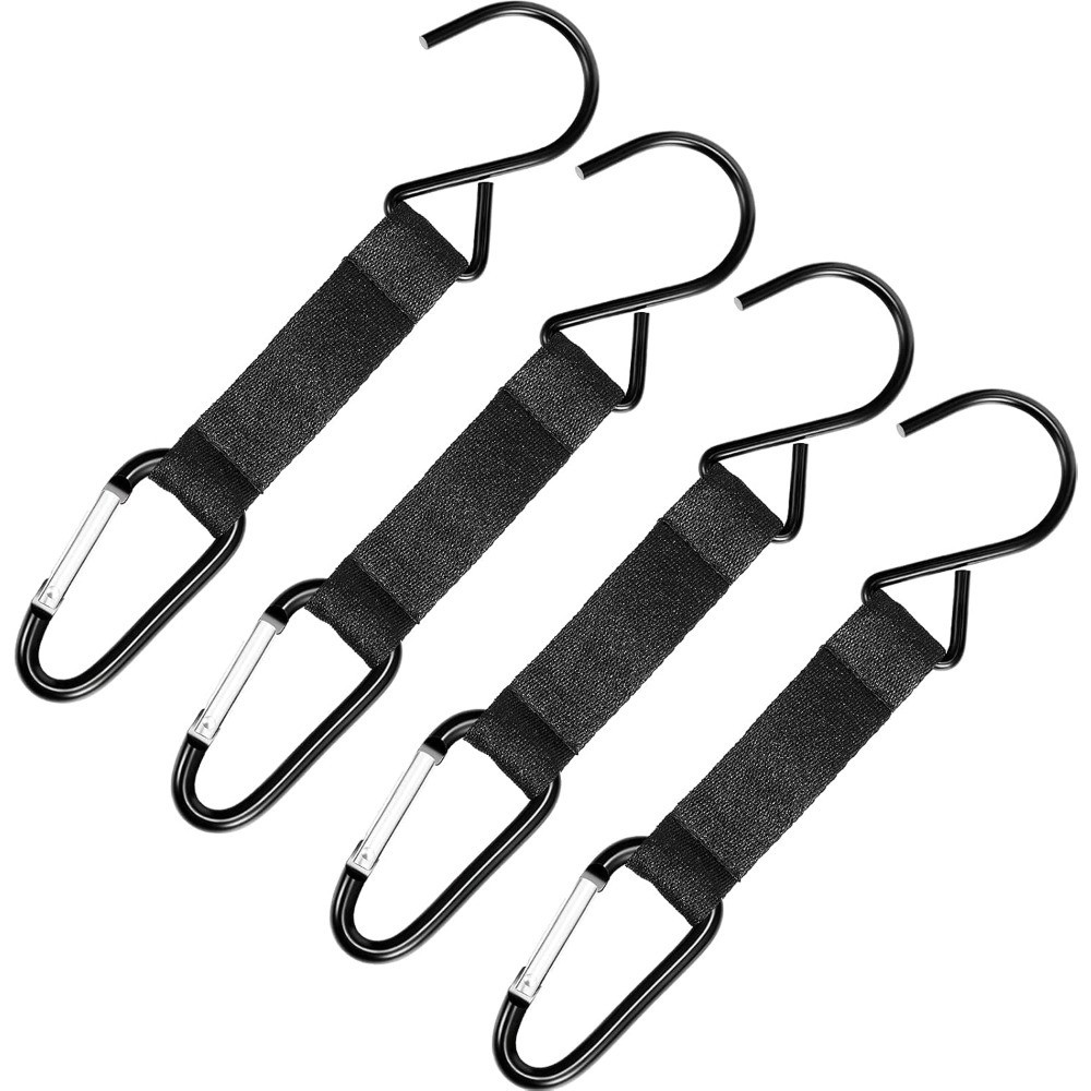4 Pcs Fence Hooks for Baseball Bag Nylon Safety Buckles Metal Fence Hooks