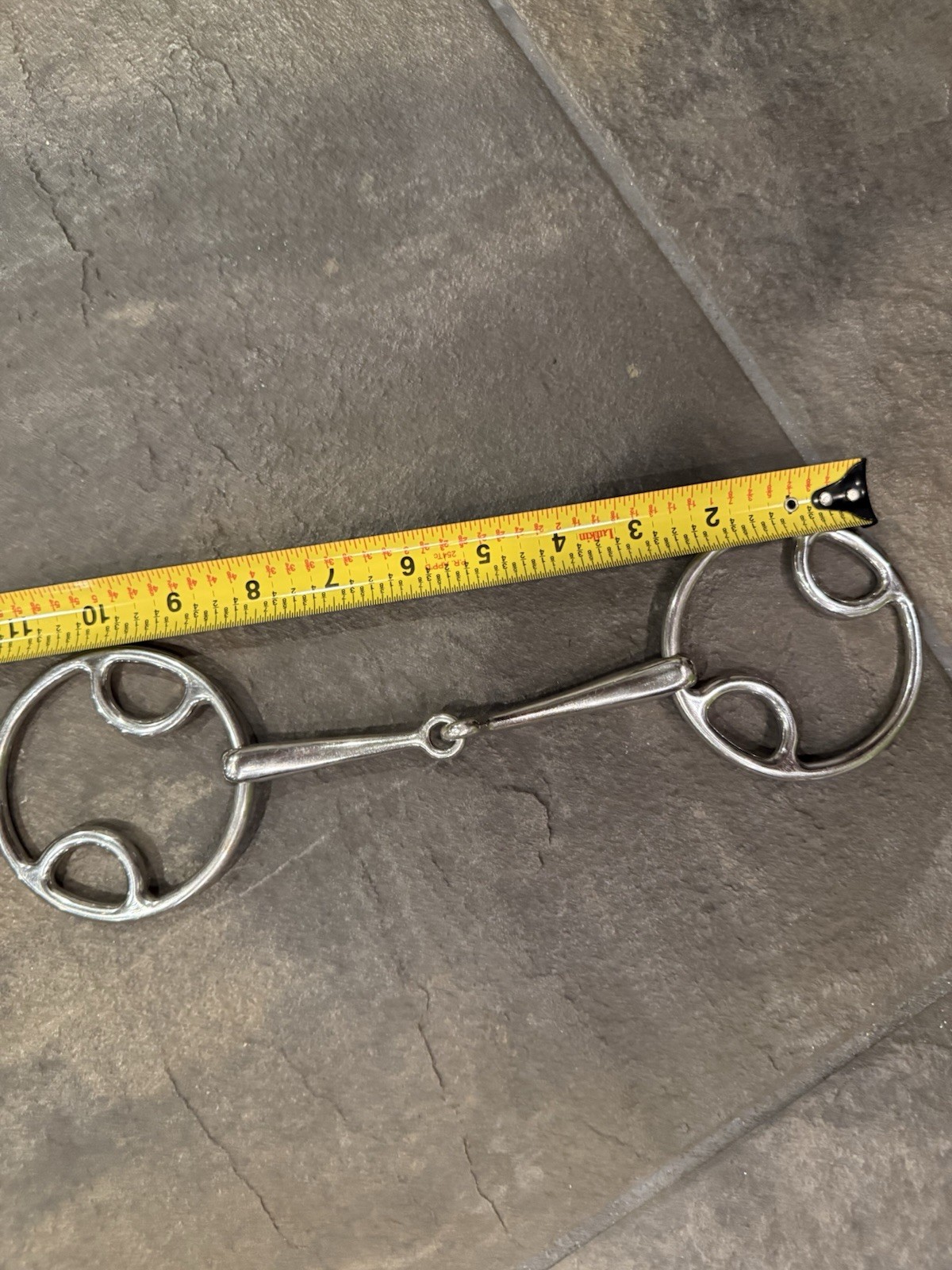 Beval bit Snaffle Horse Bit w/ Large Circular Rings, Loose Ring Style
